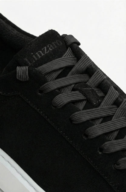 LINZARO SUEDE TRAINER - BLACK