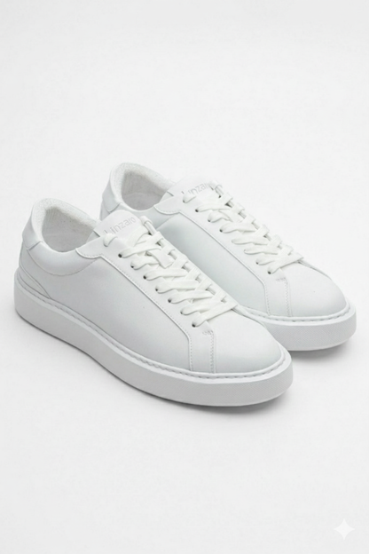 LINZARO LEATHER TRAINER – WHITE
