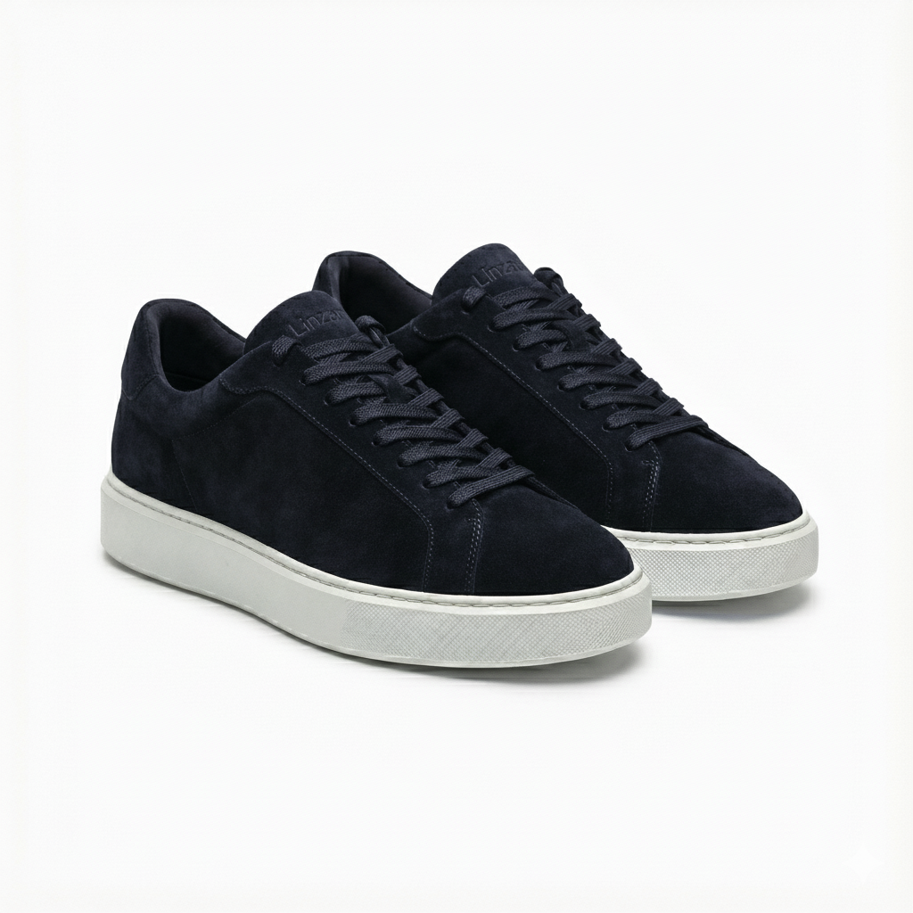 LINZARO SUEDE TRAINER – NAVY