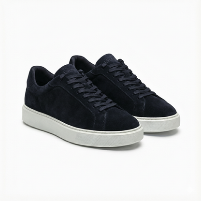 LINZARO SUEDE TRAINER – NAVY