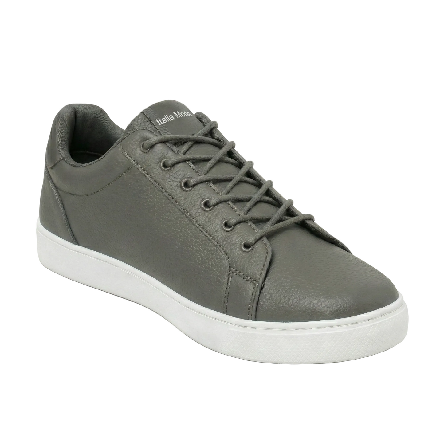 Italia Moda Sneaker in Pelle Pieno Fiore Martellata – Grigio Tortora