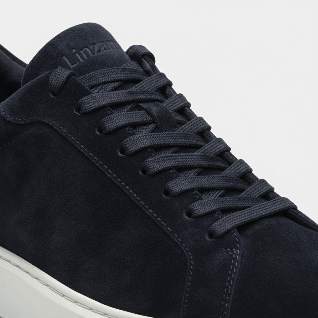 LINZARO SUEDE TRAINER – NAVY