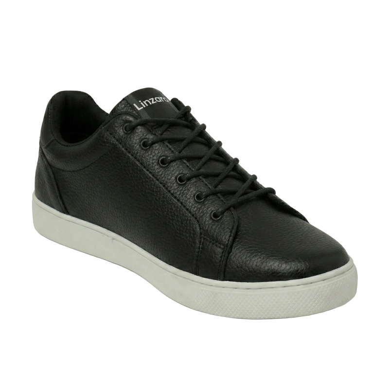 LINZARO LEATHER TRAINER – BLACK
