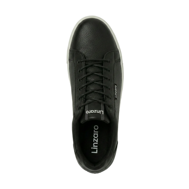 LINZARO LEATHER TRAINER – BLACK