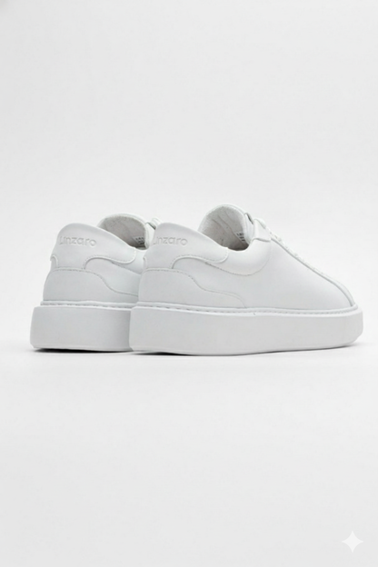 LINZARO LEATHER TRAINER – WHITE
