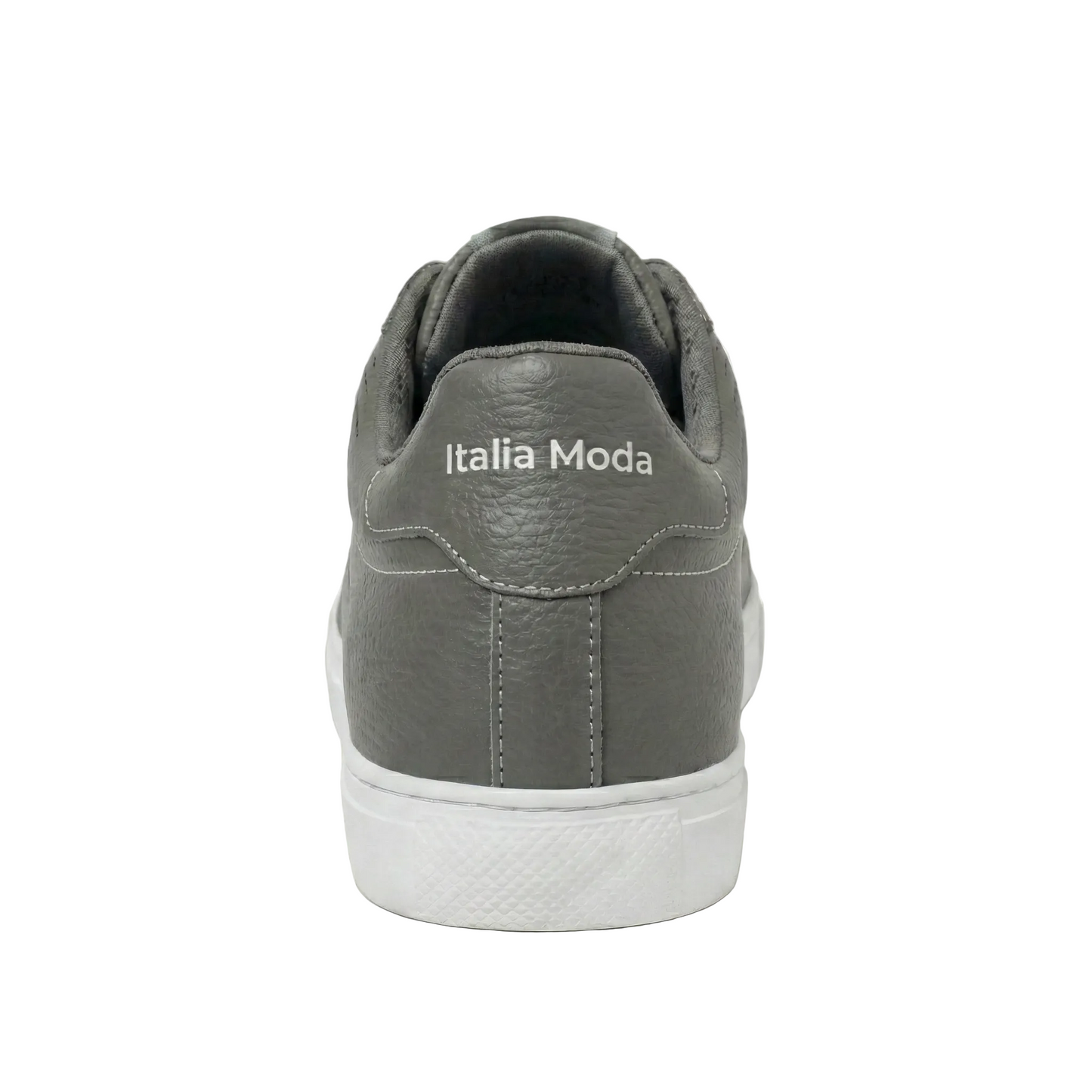 Italia Moda Sneaker in Pelle Pieno Fiore Martellata – Grigio Tortora