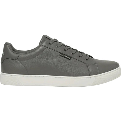 Italia Moda Sneaker in Pelle Pieno Fiore Martellata – Grigio Tortora
