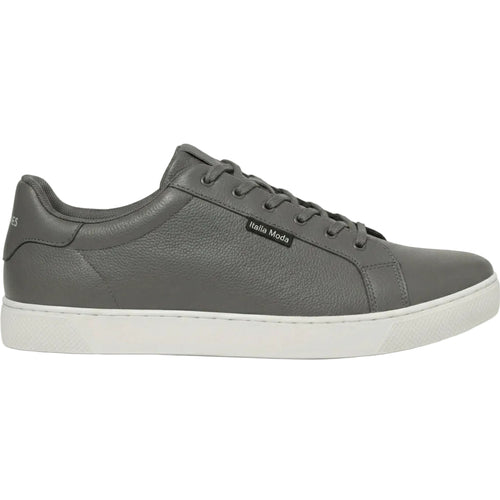 Italia Moda Sneaker in Pelle Pieno Fiore Martellata – Grigio Tortora